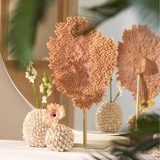 Light en Living Ornament op voet 37x31x61,5 cm CORAL koraal+antiek brons