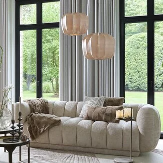 Light en Living Hanglamp Ø40x30 cm SAVINA crème