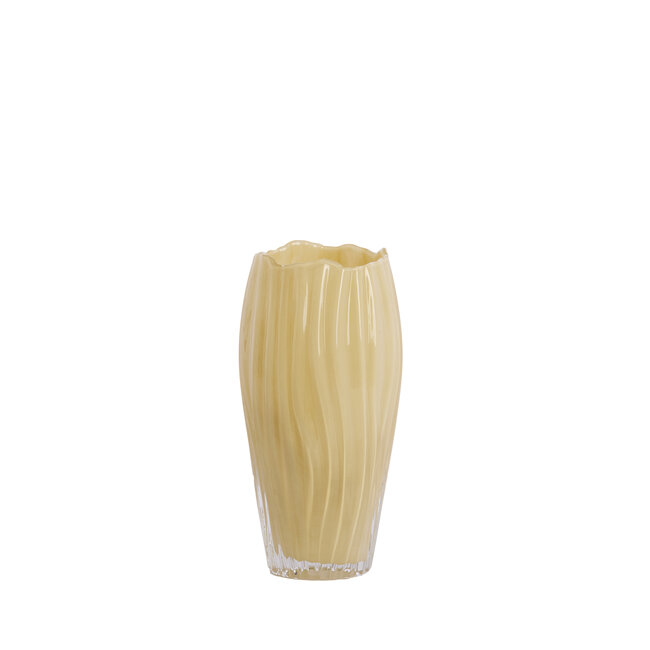 Light en Living Vaas Ø12x25 cm BESALU glas licht groen / geel