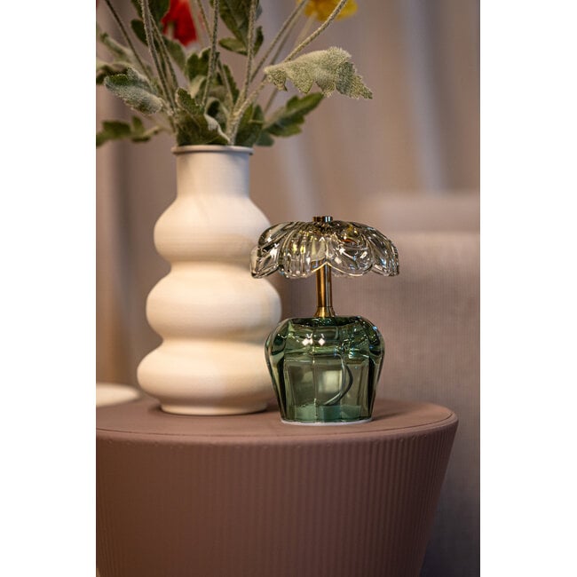 PTMD Kaydie Groen bloemvormige LED-lamp
