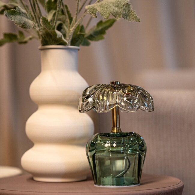 PTMD Kaydie Groen bloemvormige LED-lamp