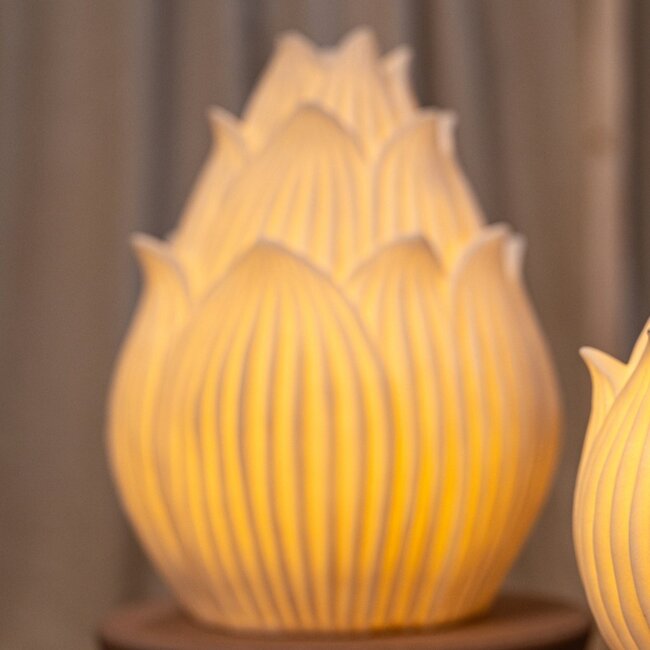 PTMD Aveda Wit Lotus hoog LED-lamp oplaadbaar
