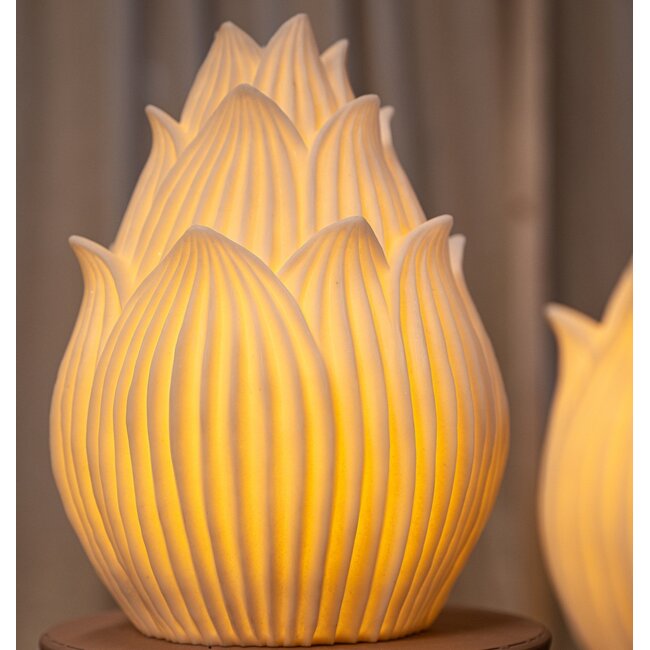 PTMD Aveda Wit Lotus hoog LED-lamp oplaadbaar