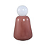 PTMD Garine Taupe melkglas LED lamp oplaadbaar laag