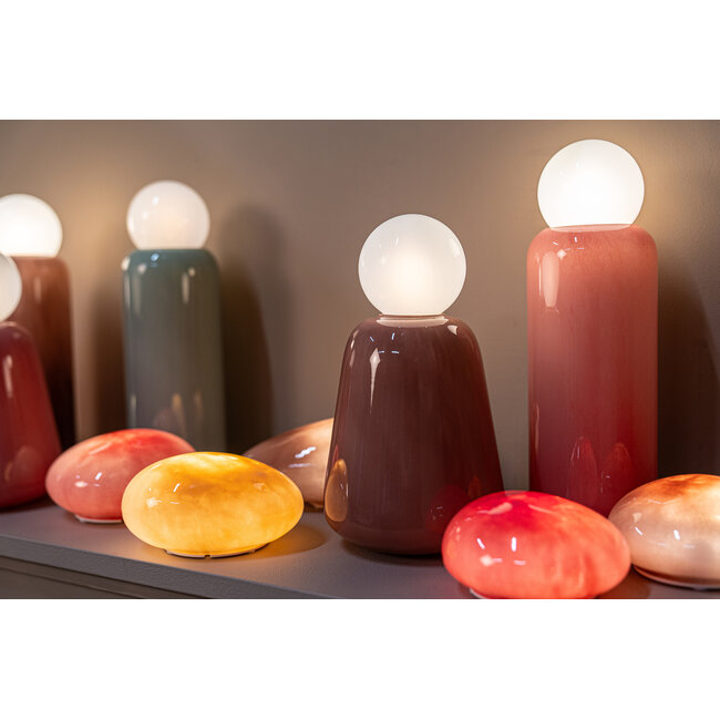 PTMD Shalon Roze steen LED-lamp oplaadbaar L