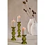 Light en Living Kaarsenhouder Ø10x26,5 cm ITINGA glas bubbel olijfgroen