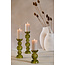 Light en Living Kaarsenhouder Ø9,5x34 cm ITINGA glas bubbel olijf groen