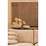 PTMD Kussen Divvo Beige brede rib vierkant