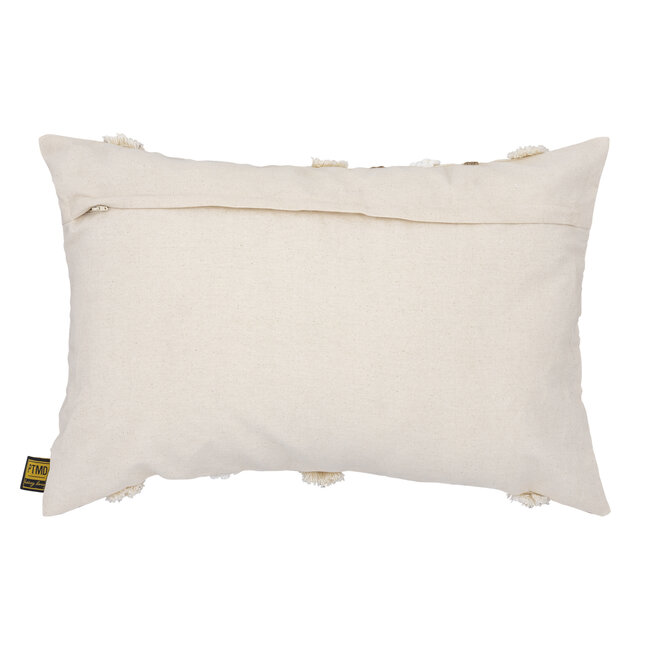 PTMD Kussen Rashel Creme rechthoekig katoen