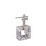 PTMD Ornament Aleria Beige dame met fluit op marmeren voetstuk