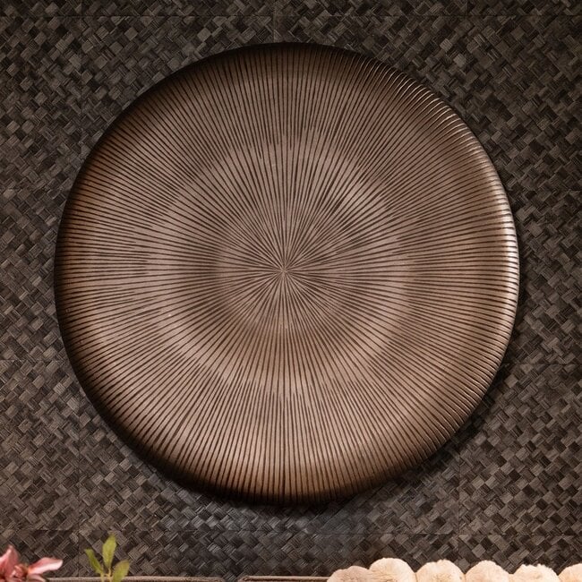 PTMD Wandplaneel Toran Brons MDF rond  gestreept L