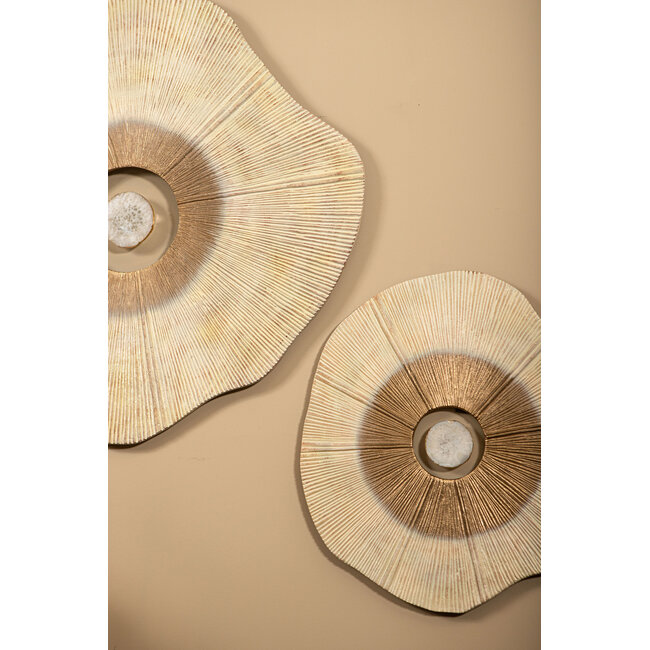 PTMD Wandpaneel Rella Beige gegoten aluminium met centrale steen S