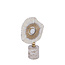 PTMD Ornament Rella Beige gegoten aluminium met marmer S