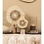 PTMD Ornament Rella Beige gegoten aluminium met marmer S