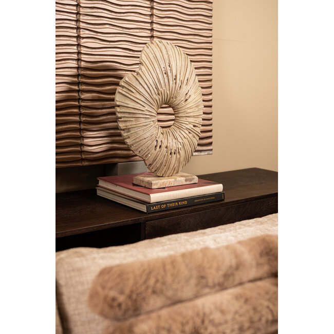 PTMD Ornament Vija Beige gegoten aluminium organisch S