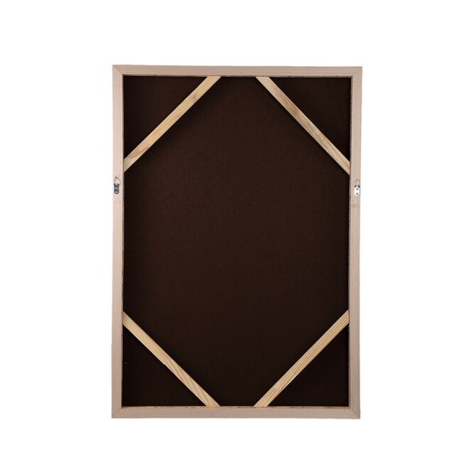 PTMD Wandpaneel Lorinde Lichtbruin canvas Bloemen