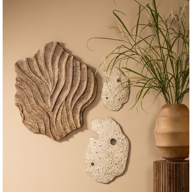 PTMD Wandpaneel Abbie Beige MDF wavy organisch S