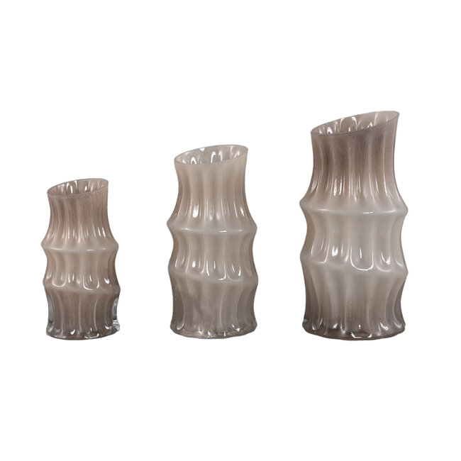PTMD Vaas Anvi Creme glas hoekig rond M