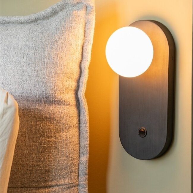 Good&Mojo Wandlamp bamboe JAVA zwart