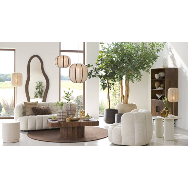 Light en Living Hanglamp Ø40x30 cm ESMIRIA natural+donkerbruin