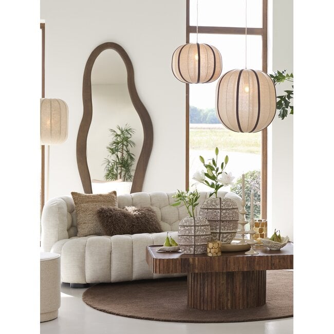 Light en Living Hanglamp Ø40x30 cm ESMIRIA natural+donkerbruin