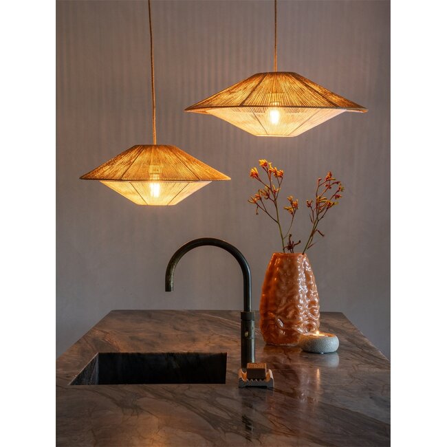 Good&Mojo Hanglamp papiertouw LUMBINI lichtgrijs L