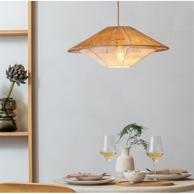 Good&Mojo Hanglamp papiertouw LUMBINI lichtgrijs L