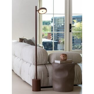 Good&Mojo Vloerlamp essenhout OKINAWA bruin