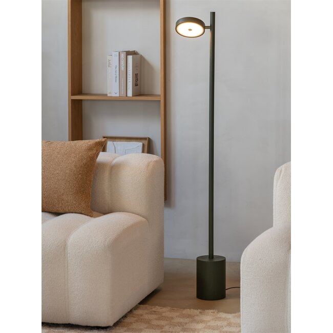 Good&Mojo Vloerlamp essenhout OKINAWA groen