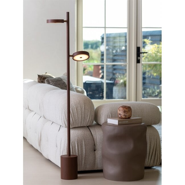 Good&Mojo Vloerlamp essenhout 2-kap OKINAWA bruin