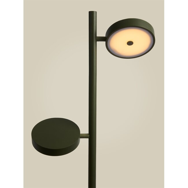 Good&Mojo Vloerlamp essenhout 2-kap OKINAWA groen