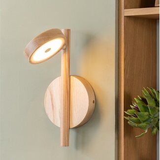 Good&Mojo Wandlamp essenhout OKINAWA naturel