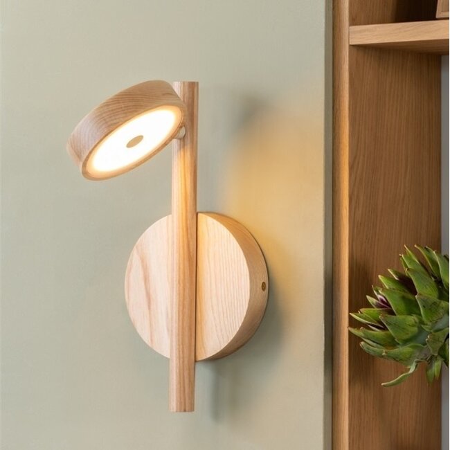 Good&Mojo Wandlamp essenhout OKINAWA naturel