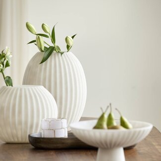 Light en Living Vaas 30x19,5x36 cm MIRALLI creme