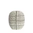Light en Living Vaas deco 32x16x36 cm MANTU keramiek mat donkerbruin+creme