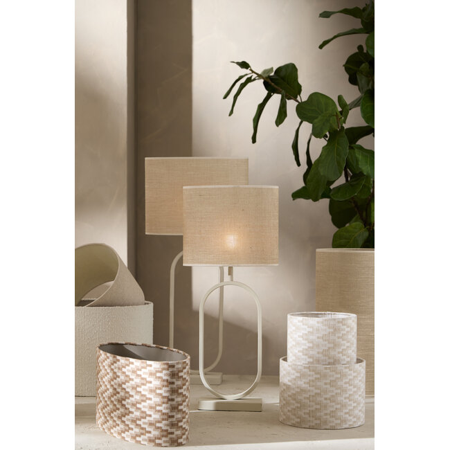 Light en Living Kap ovaal recht smal hoog 45-21-22 cm JINX bruin