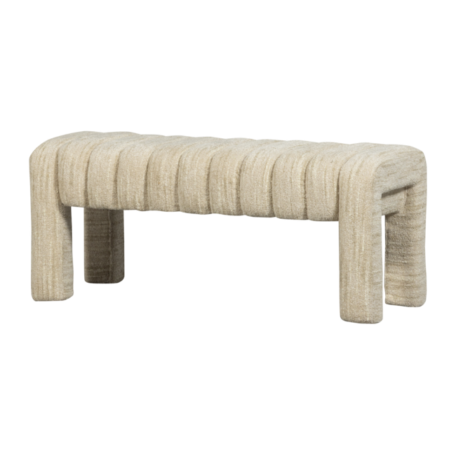 Woood Frex Gestoffeerd Bankje Boucle Naturel [fsc]