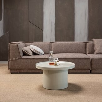 Woood Veluna Bijzettafel 40x70 Cm Hout Hoogglans Zand [fsc]