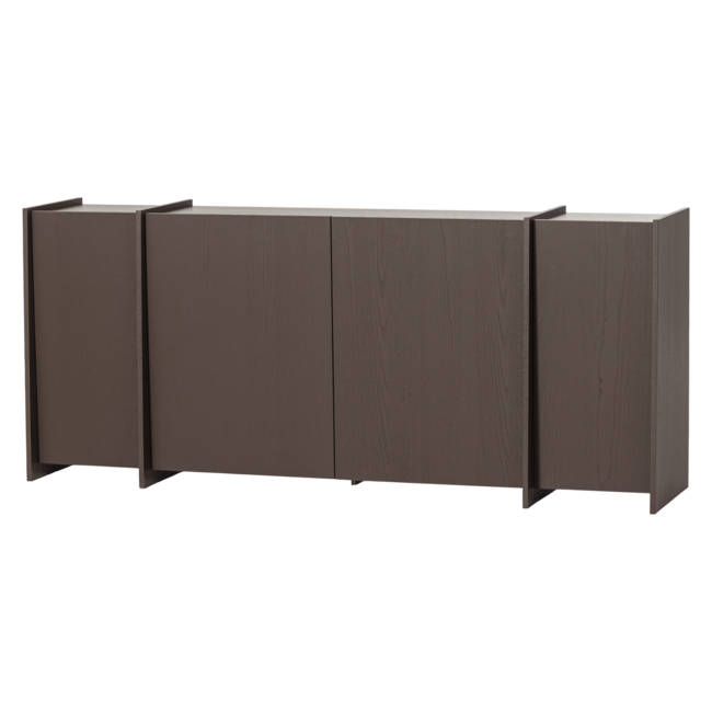 Woood Brock Dressoir 200 Cm Essen Fineer Middenbruin [fsc]
