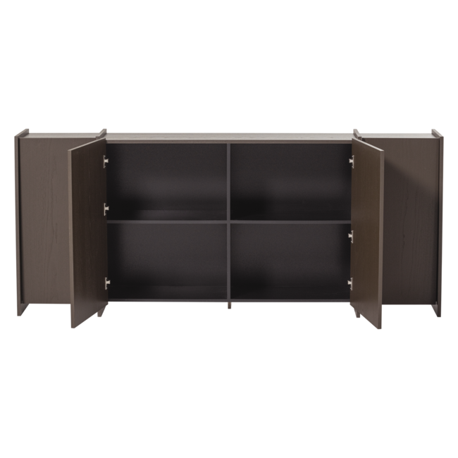 Woood Brock Dressoir 200 Cm Essen Fineer Middenbruin [fsc]