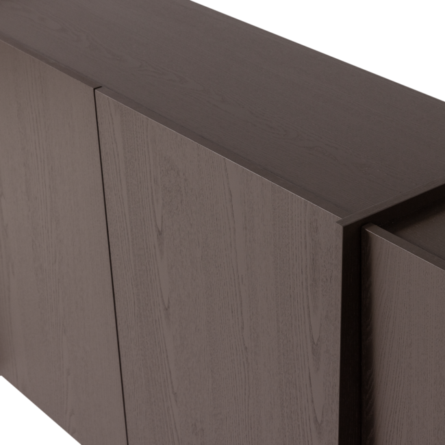 Woood Brock Dressoir 200 Cm Essen Fineer Middenbruin [fsc]