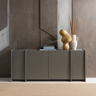 Woood Brock Dressoir 200 Cm Essen Fineer Warmgrijs [fsc]