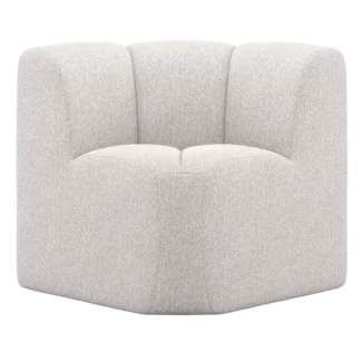 Woood Mojo Eetbank Hoek Met Rugleuning Boucle Ecru Melange