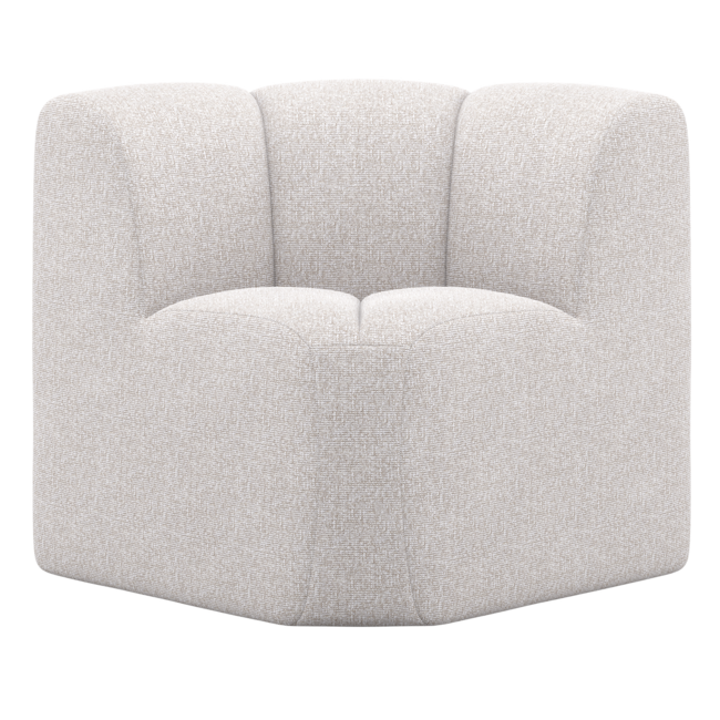 Woood Mojo Eetbank Hoek Met Rugleuning Boucle Ecru Melange