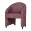 Woood Cordo Eetkamerstoel Met Wielen Melange Bordeauxrood [fsc]