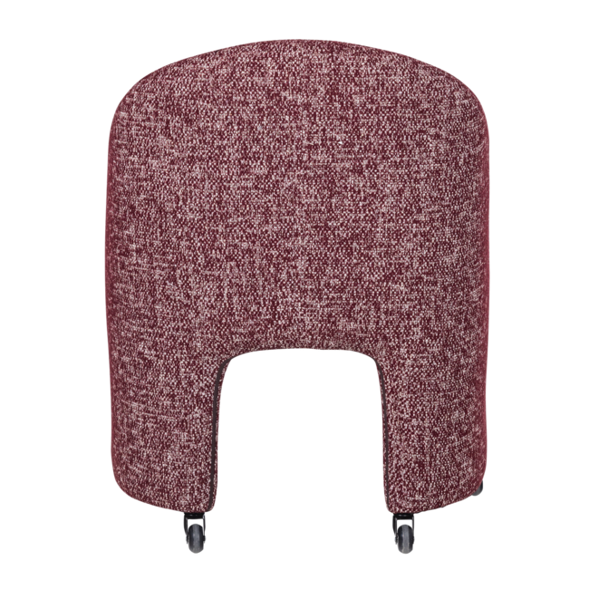 Woood Cordo Eetkamerstoel Met Wielen Melange Bordeauxrood [fsc]