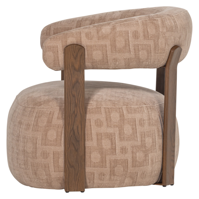 Woood Foon Fauteuil 3d Structuurstof Zand [fsc]