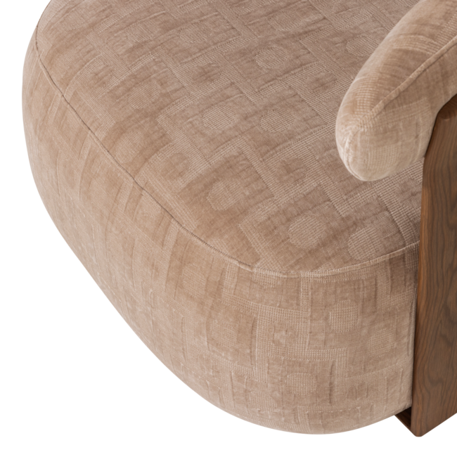 Woood Foon Fauteuil 3d Structuurstof Zand [fsc]