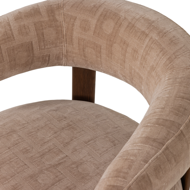 Woood Foon Fauteuil 3d Structuurstof Zand [fsc]