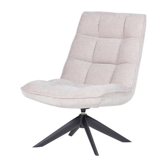 Woood Jouke Draaifauteuil Chenille Structuur Naturel [fsc]
